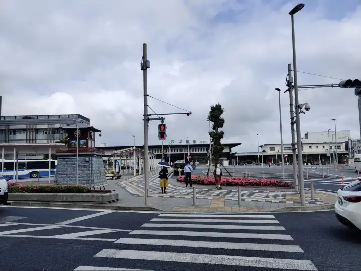 前往成田站，因为不习惯谷歌地图的导航，走了不少弯路……